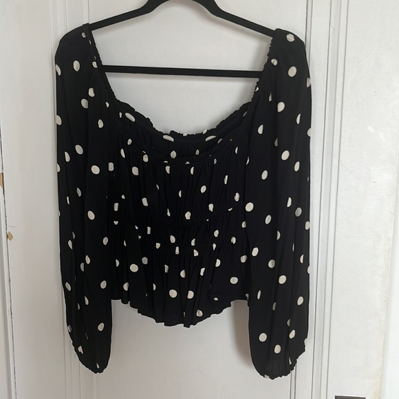 JCrew polka dot top. Large - Picture 2 of 2